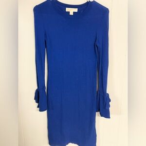 Michael Kors Royal Blue Long Sleeve Dress